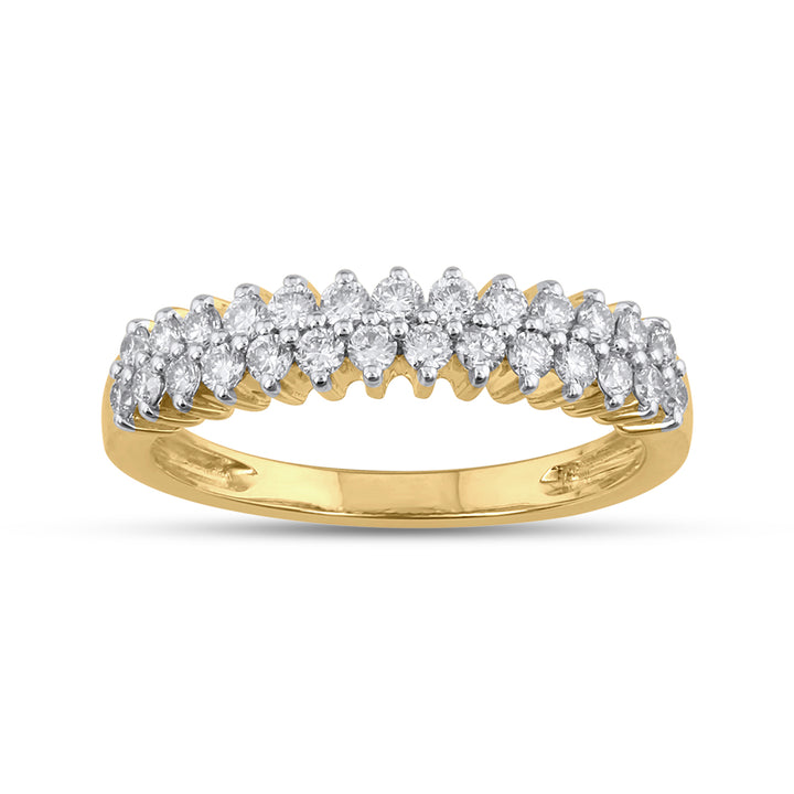 14K YG Cluster Diamond Ring-1pc