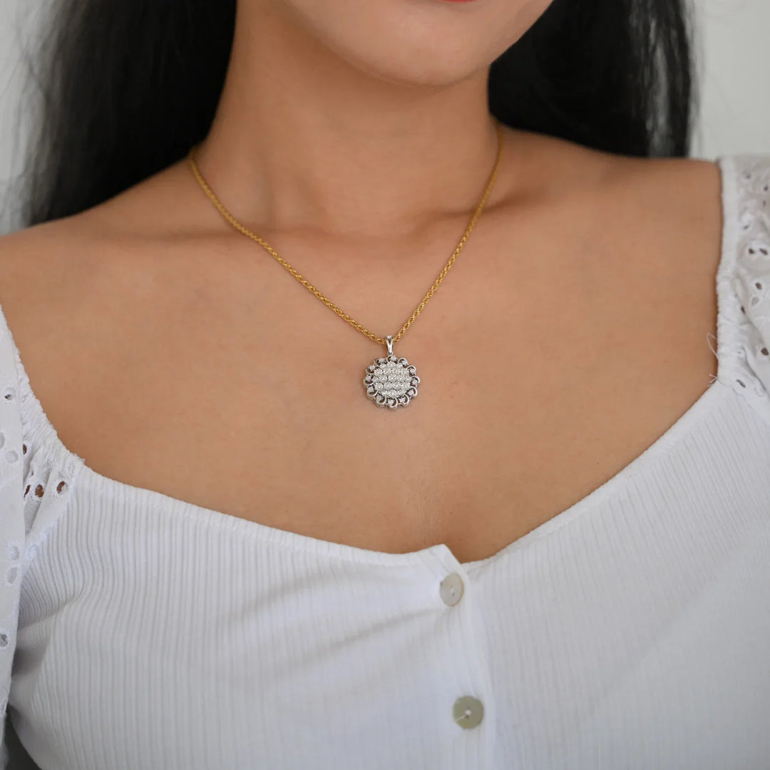 18K WG Ghera Diamond Pendant-1PC