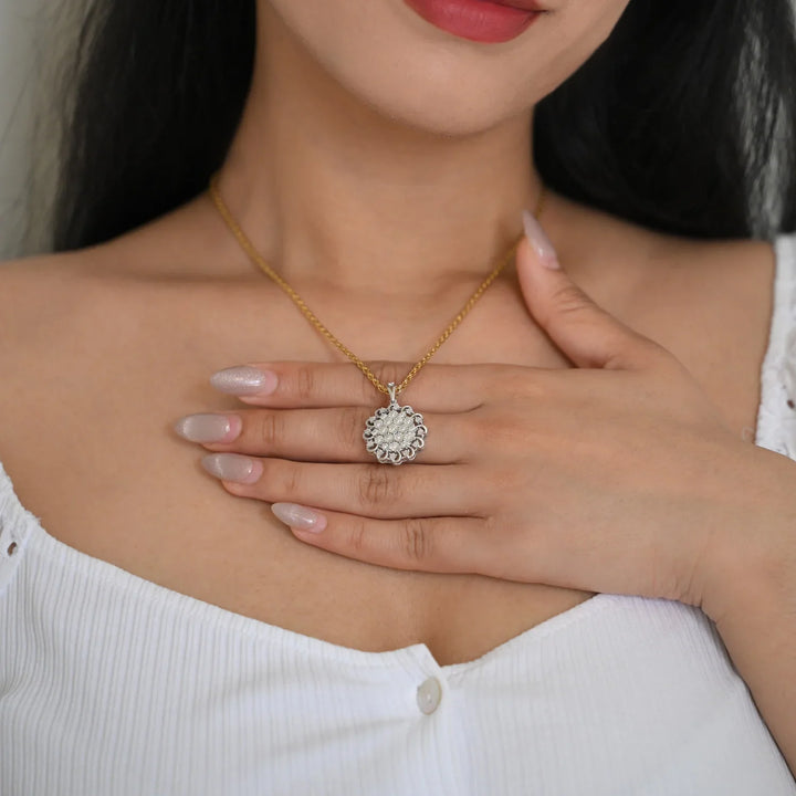 18K WG Ghera Diamond Pendant-1PC