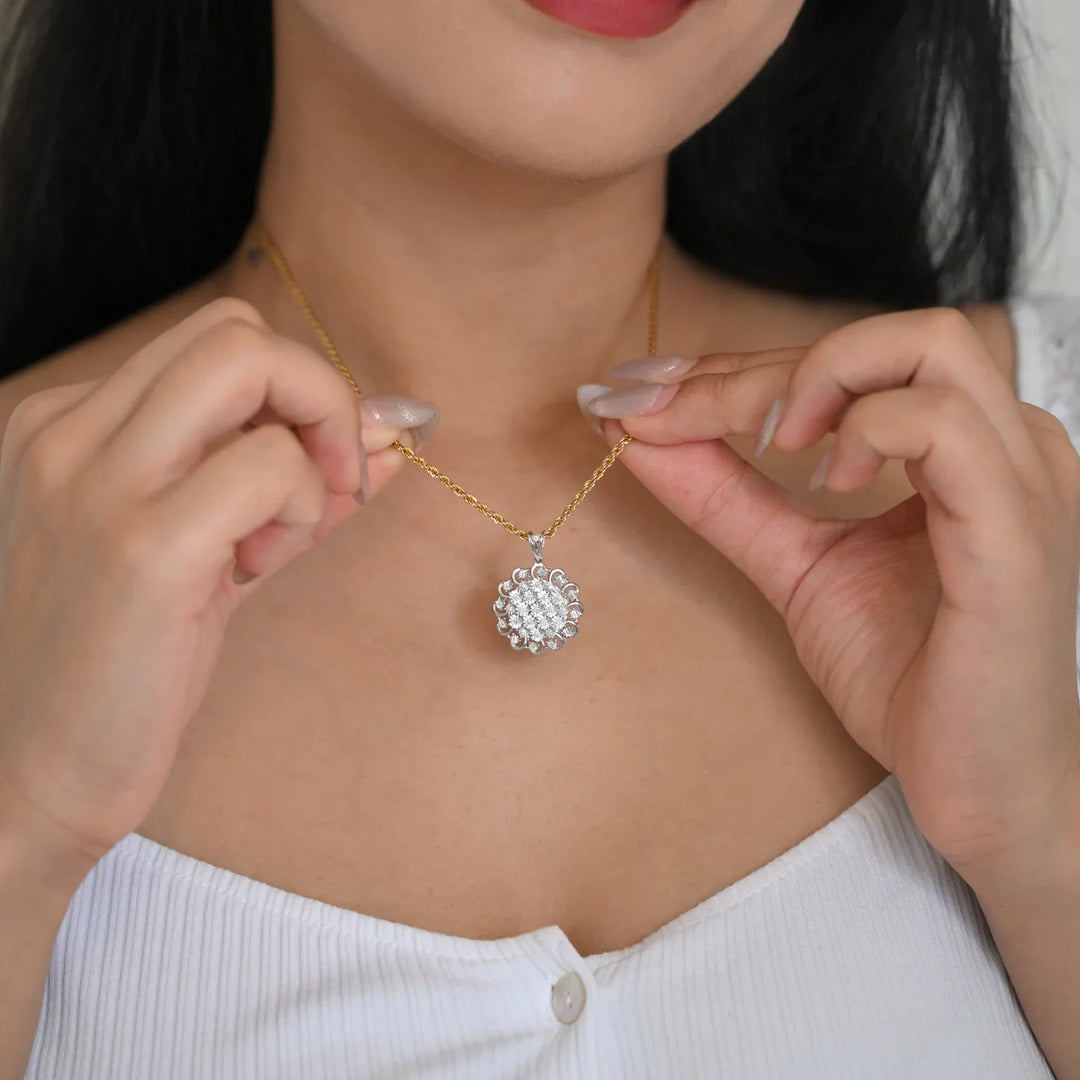 18K WG Ghera Diamond Pendant-1PC