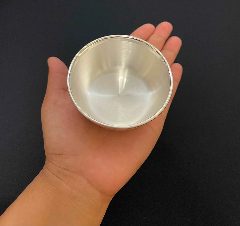 Matte Medium Silver Bowl-1pc