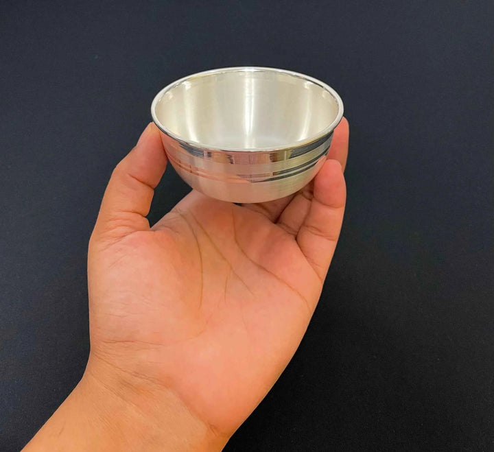 Matte Medium Silver Bowl-1pc