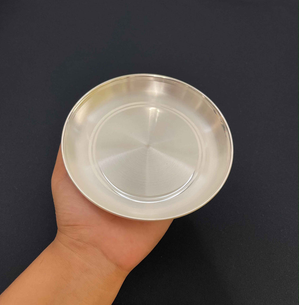 Matte Small Silver Plate-1pc