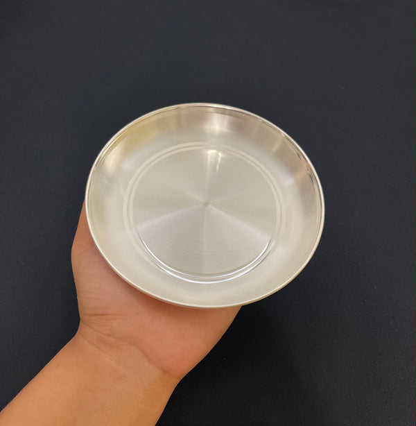 Matte Small Silver Plate-1pc