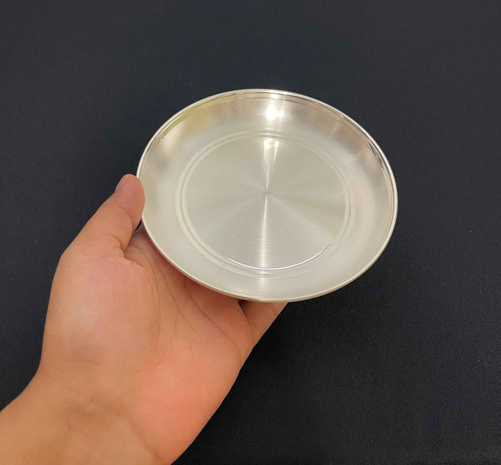 Matte Small Silver Plate-1pc