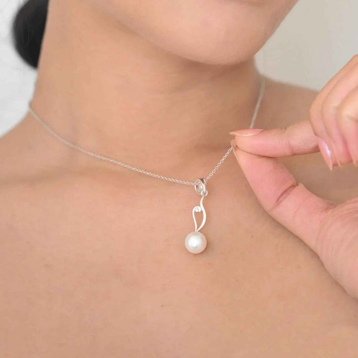Sterling Silver Necklace with Fresh water pearl-1pc