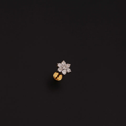 14K YG Star Diamond Nosepin-1pc