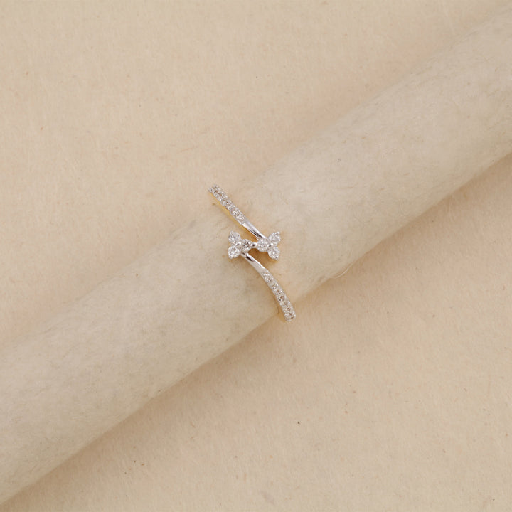 14K YG Cluster Diamond Ring-1pc