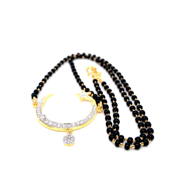14K YG Moon Diamond Mangalsutra- 1pc