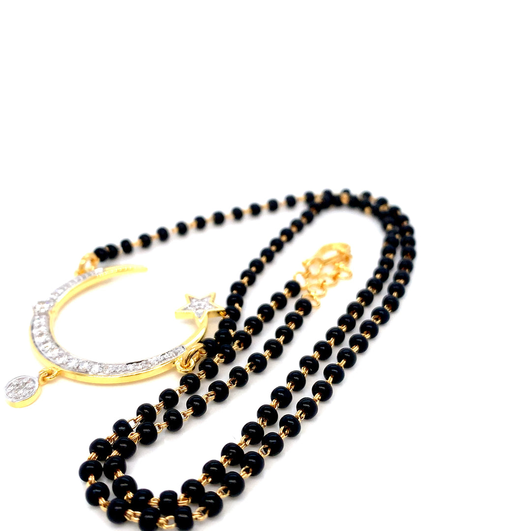 14K YG Moon Diamond Mangalsutra- 1pc