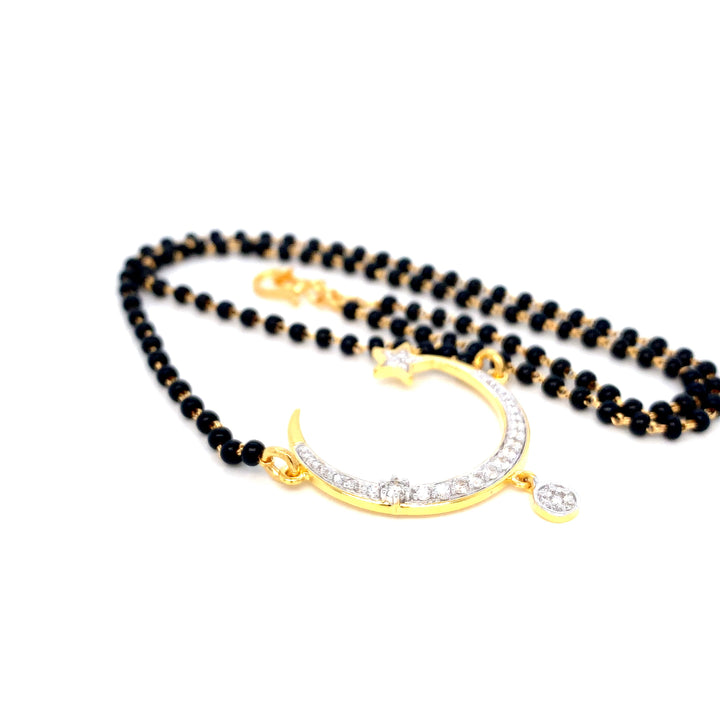 14K YG Moon Diamond Mangalsutra- 1pc
