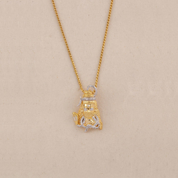 18K YG Shiva Diamond Pendant- 1pc