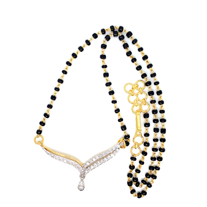 18K YG Fancy Diamond Mangalsutra-1pc