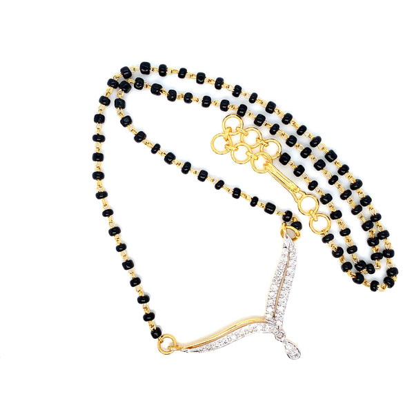 18K YG Fancy Diamond Mangalsutra-1pc