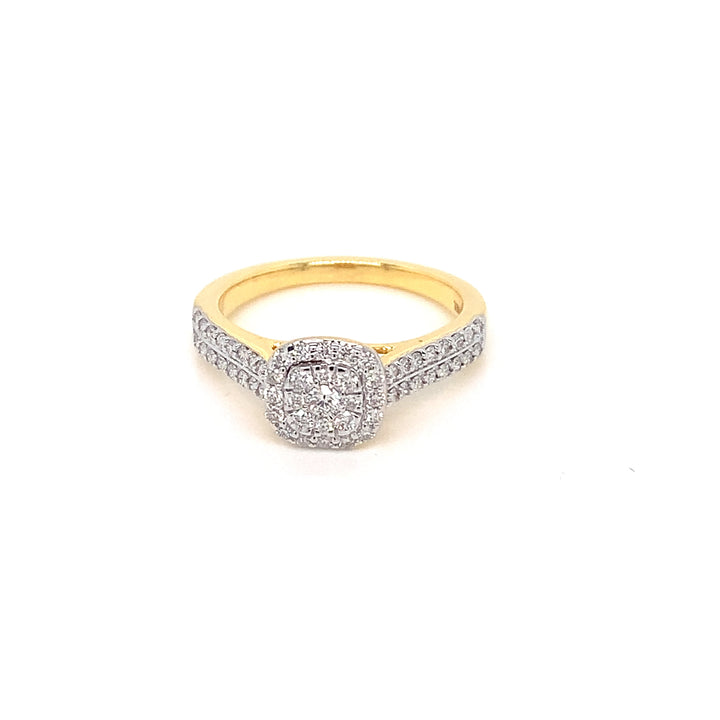 18K YG Engagement Diamond Ring-1pc