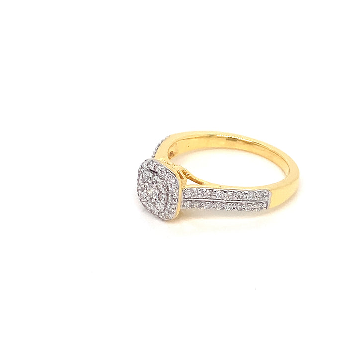 18K YG Engagement Diamond Ring-1pc
