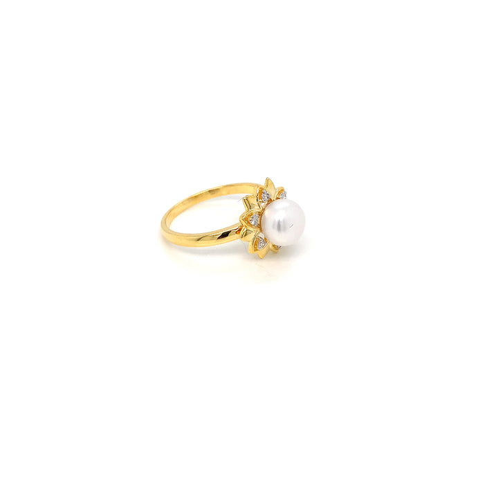 14K YG Cluster Diamond with FWP Ring-1pc