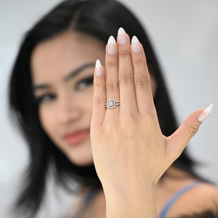 14K YG Cluster Diamond RING- 1pc