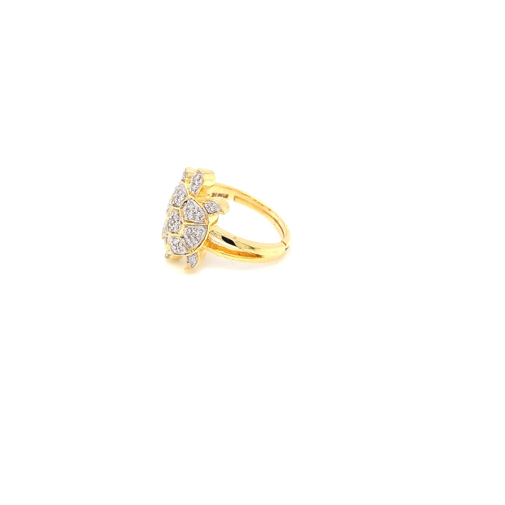 14K YG Tortoise Diamond RING- 1pc