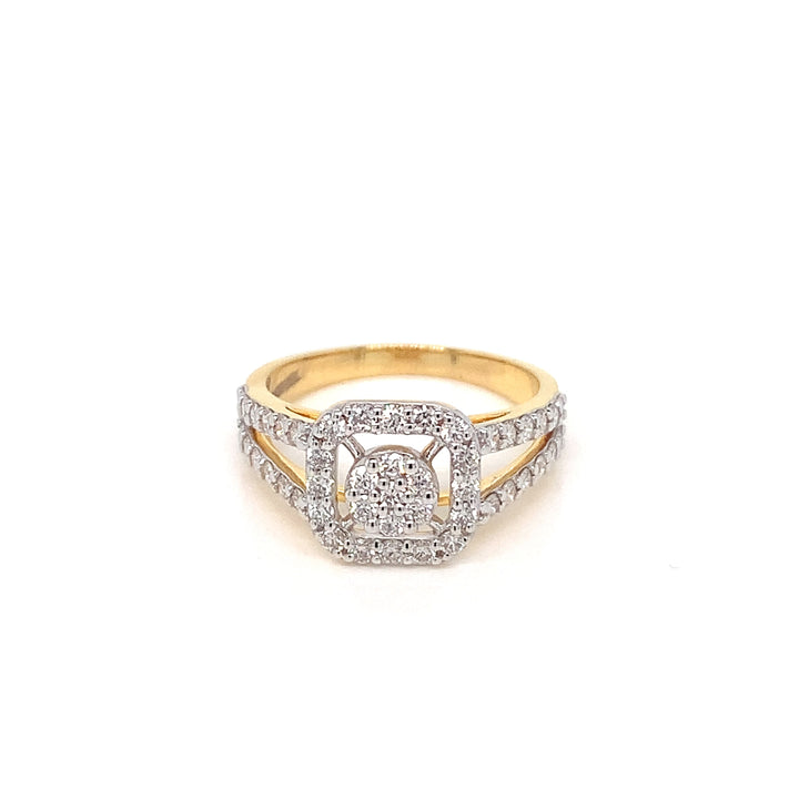 18K YG Engagement Diamond Ring-1pc
