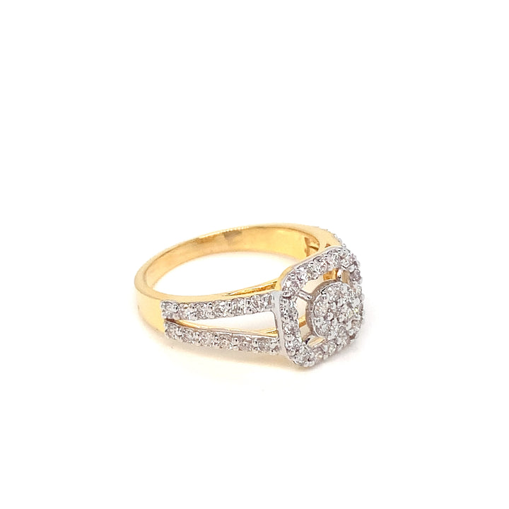 18K YG Engagement Diamond Ring-1pc
