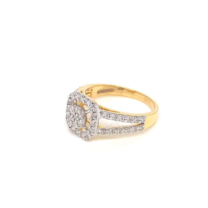 18K YG Engagement Diamond Ring-1pc