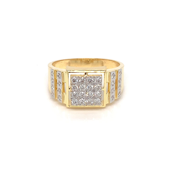 18K YG Fancy Diamond Ring-1pc