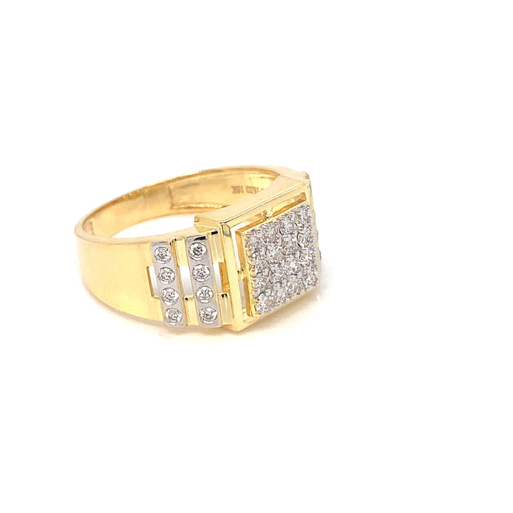 18K YG Fancy Diamond Ring-1pc