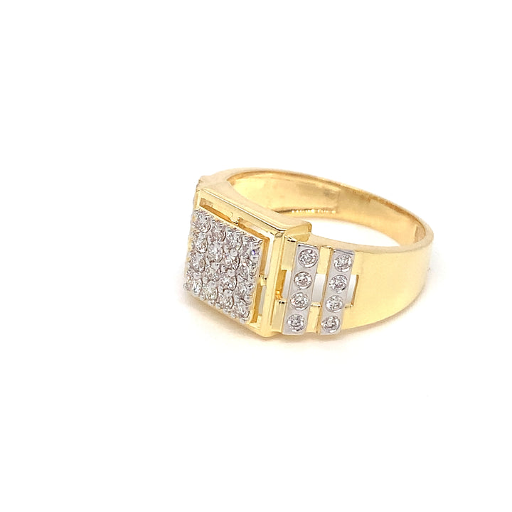 18K YG Fancy Diamond Ring-1pc