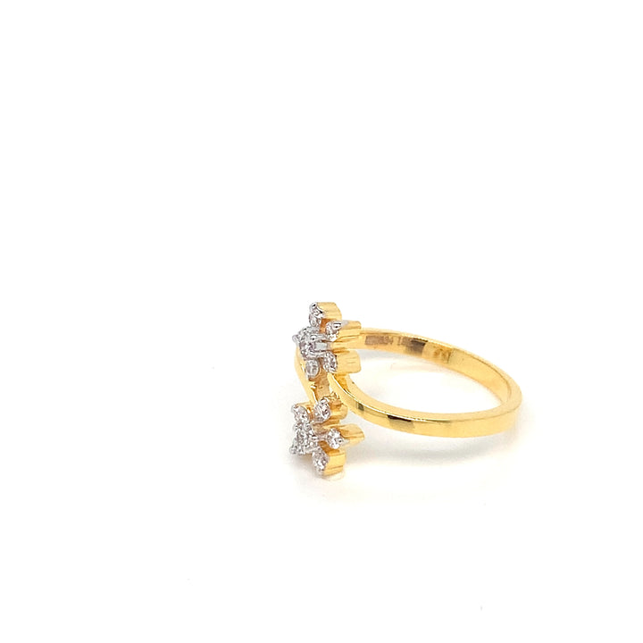 18K YG Star Diamond Ring-1pc