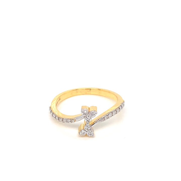 18K YG Cluster Diamond Ring-1pc