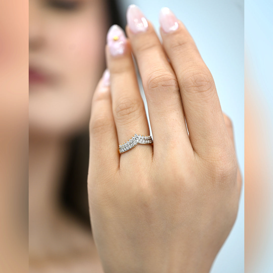 18K YG Fancy Diamond Ring-1pc