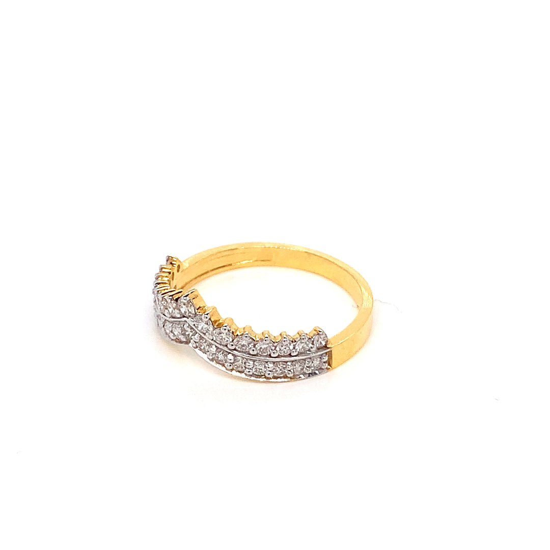18K YG Fancy Diamond Ring-1pc