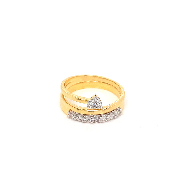 18K YG Cluster Diamond Ring-1pc
