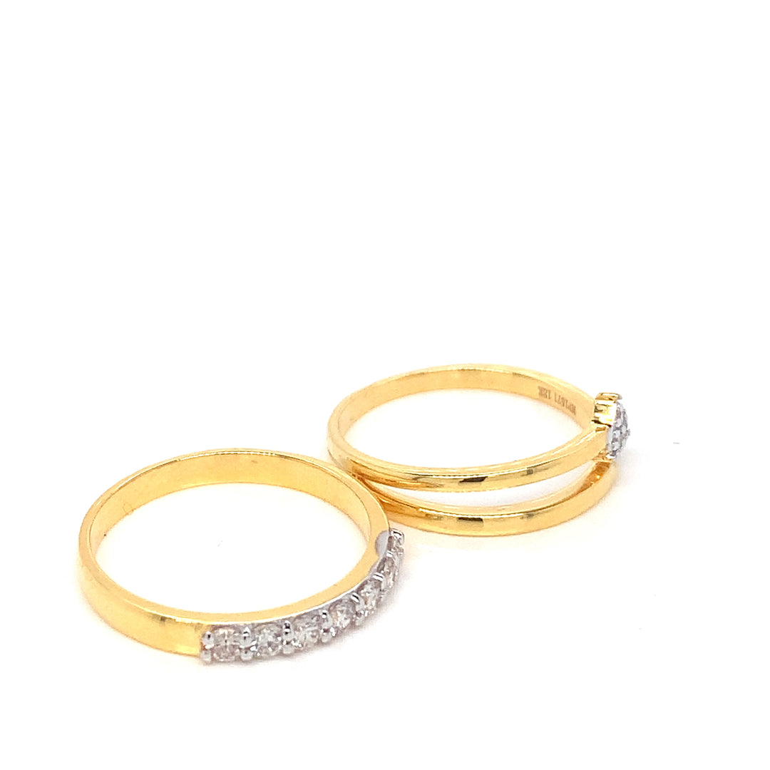 18K YG Cluster Diamond Ring-1pc