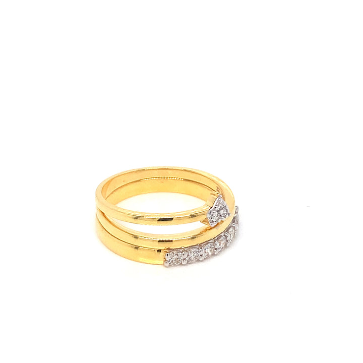 18K YG Cluster Diamond Ring-1pc