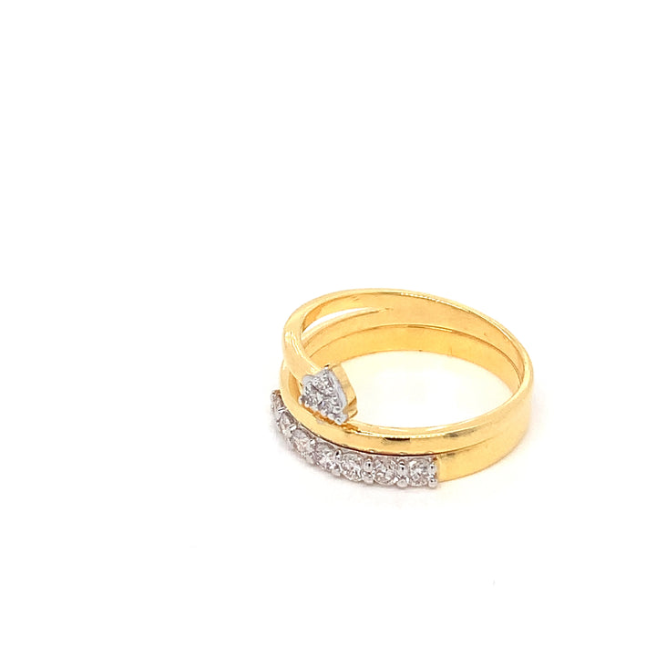 18K YG Cluster Diamond Ring-1pc