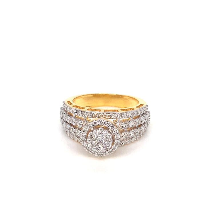 18K YG Bridal Diamond Ring-1pc