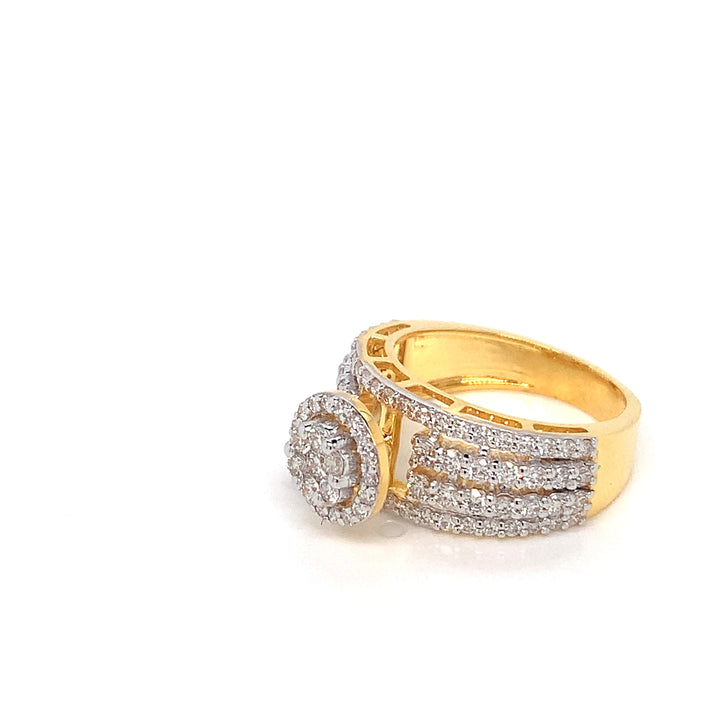 18K YG Bridal Diamond Ring-1pc