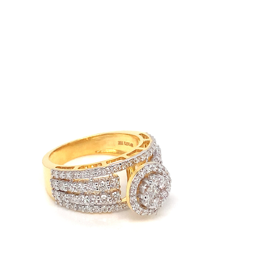 18K YG Bridal Diamond Ring-1pc