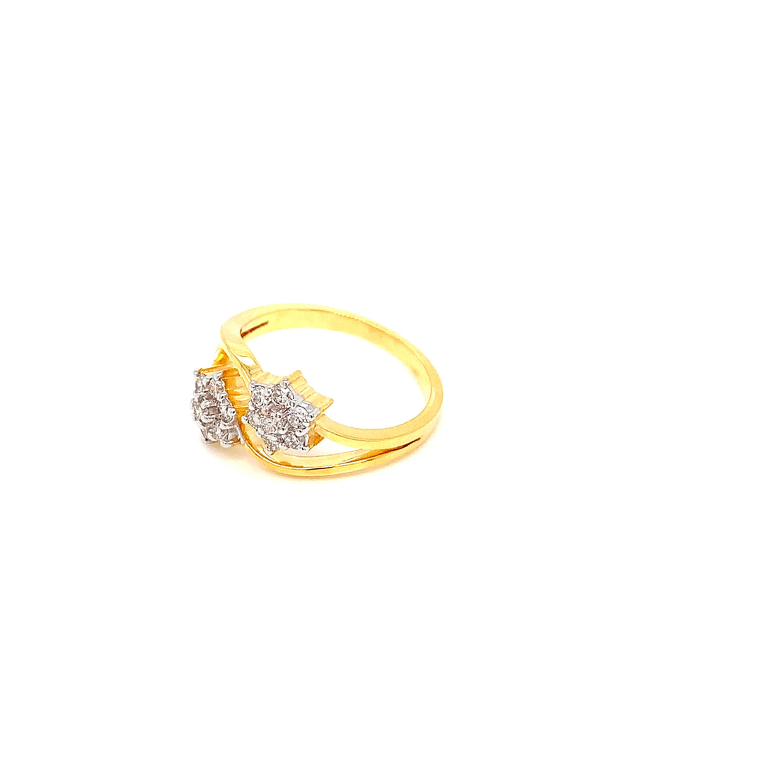 18K YG Star Diamond Ring-1pc