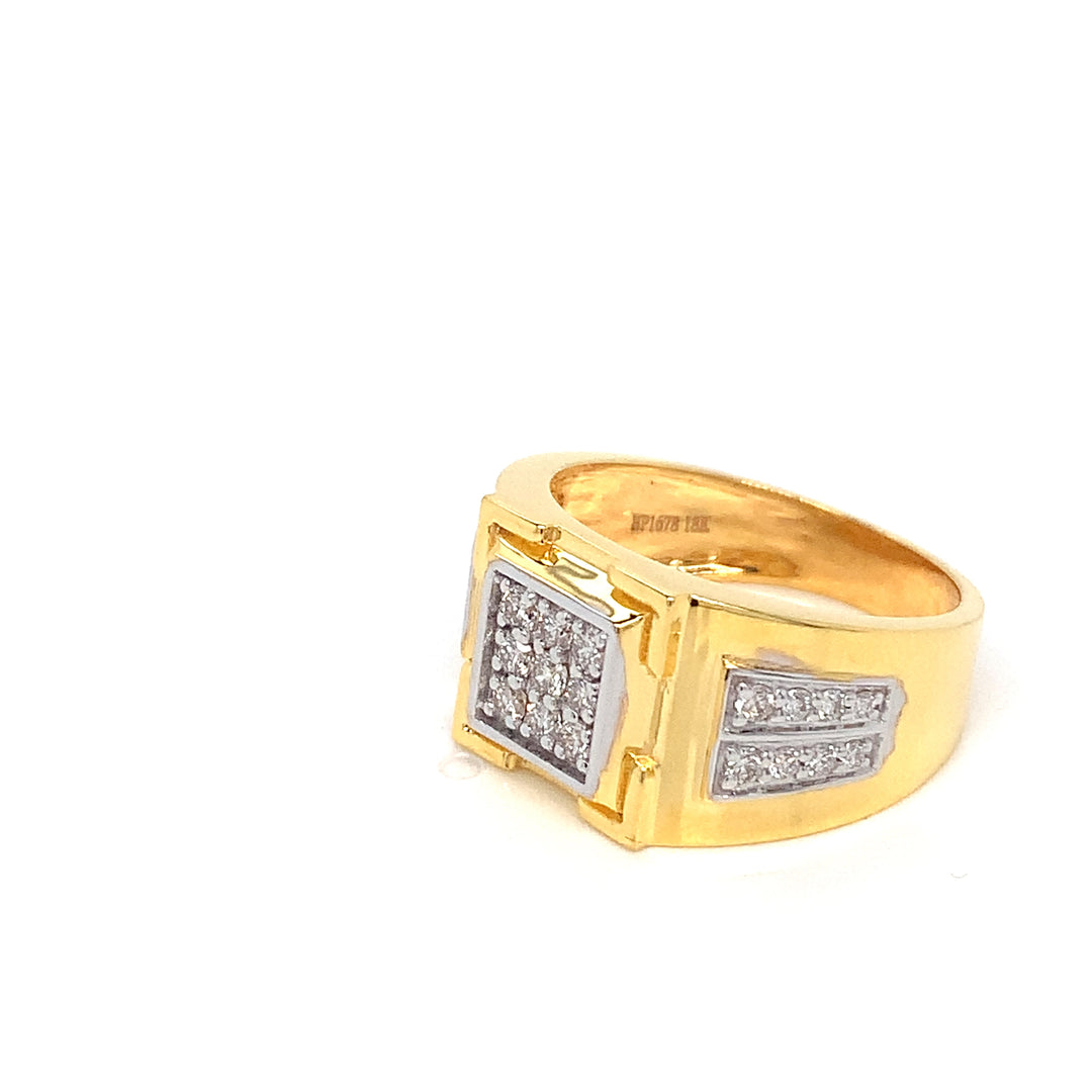 18K YG Fancy Diamond Ring-1pc