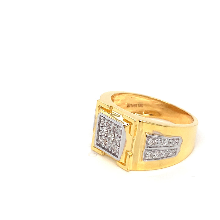 18K YG Fancy Diamond Ring-1pc