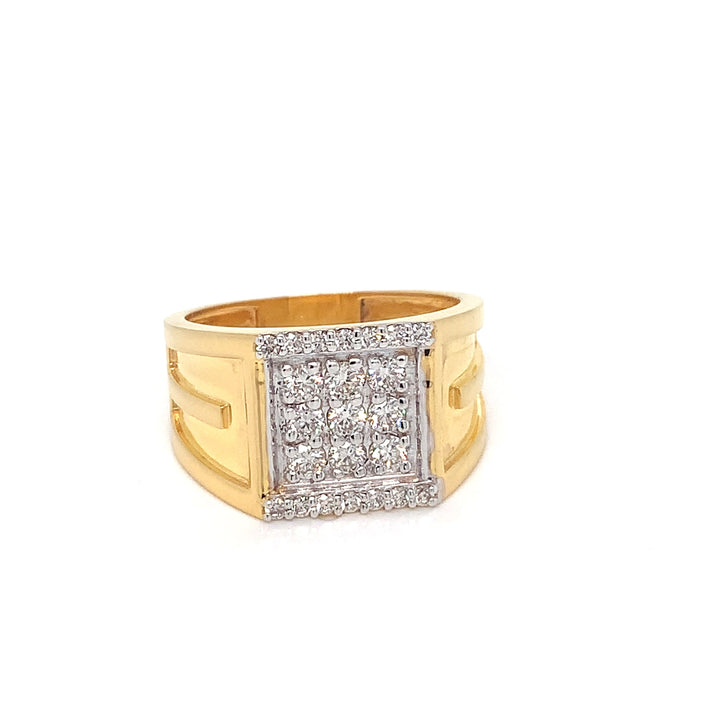 18K YG Fancy Diamond Ring-1pc