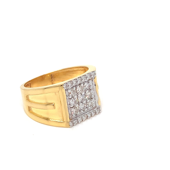 18K YG Fancy Diamond Ring-1pc