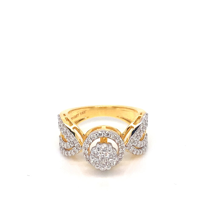 18K YG Engagement Diamond Ring-1pc