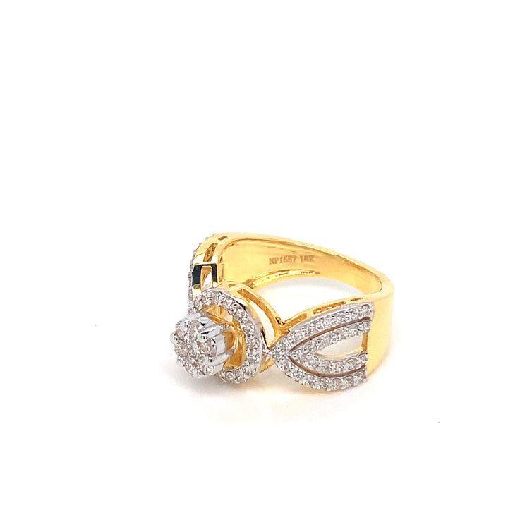 18K YG Engagement Diamond Ring-1pc