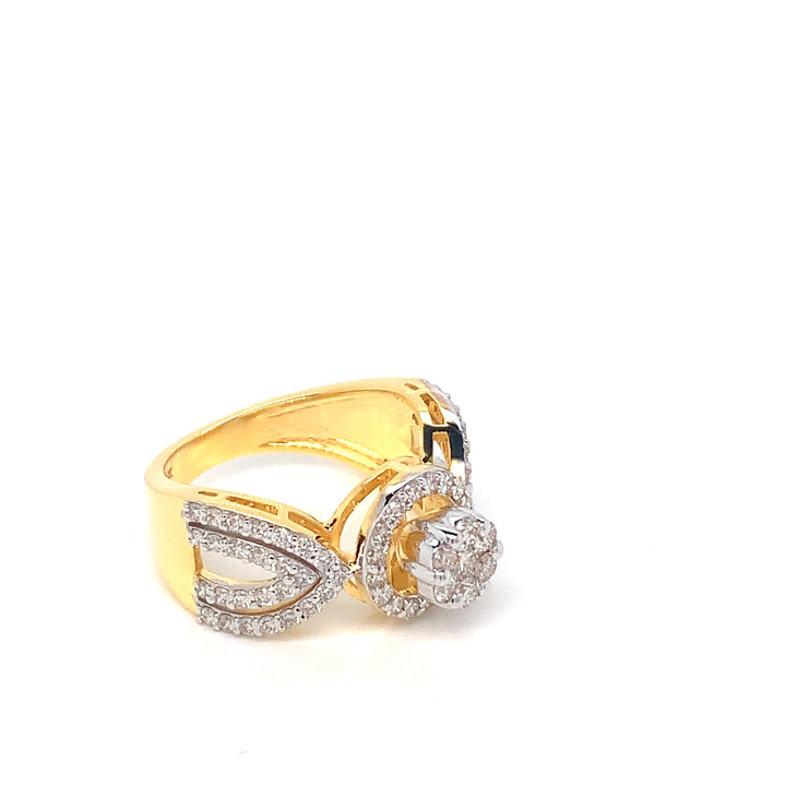 18K YG Engagement Diamond Ring-1pc