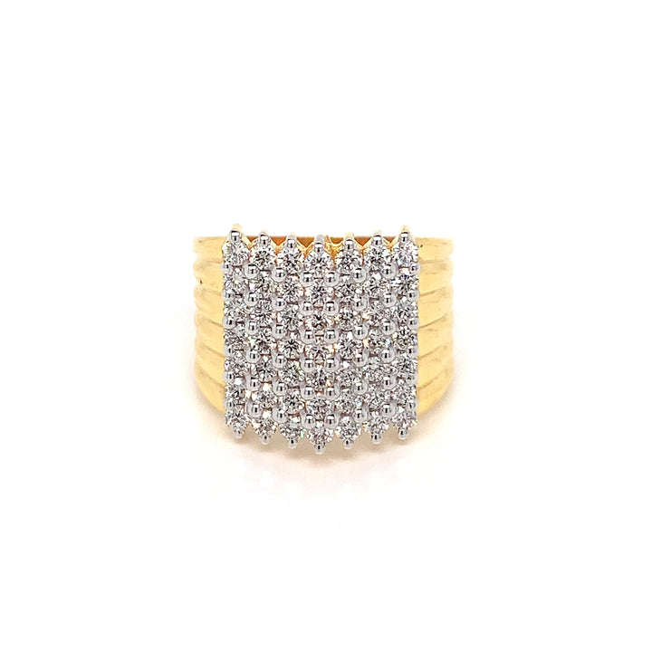 18K YG Fancy Diamond Ring-1pc