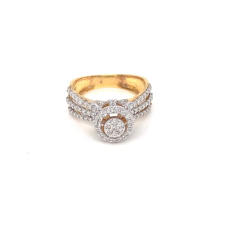 18K YG Engagement Diamond Ring-1pc